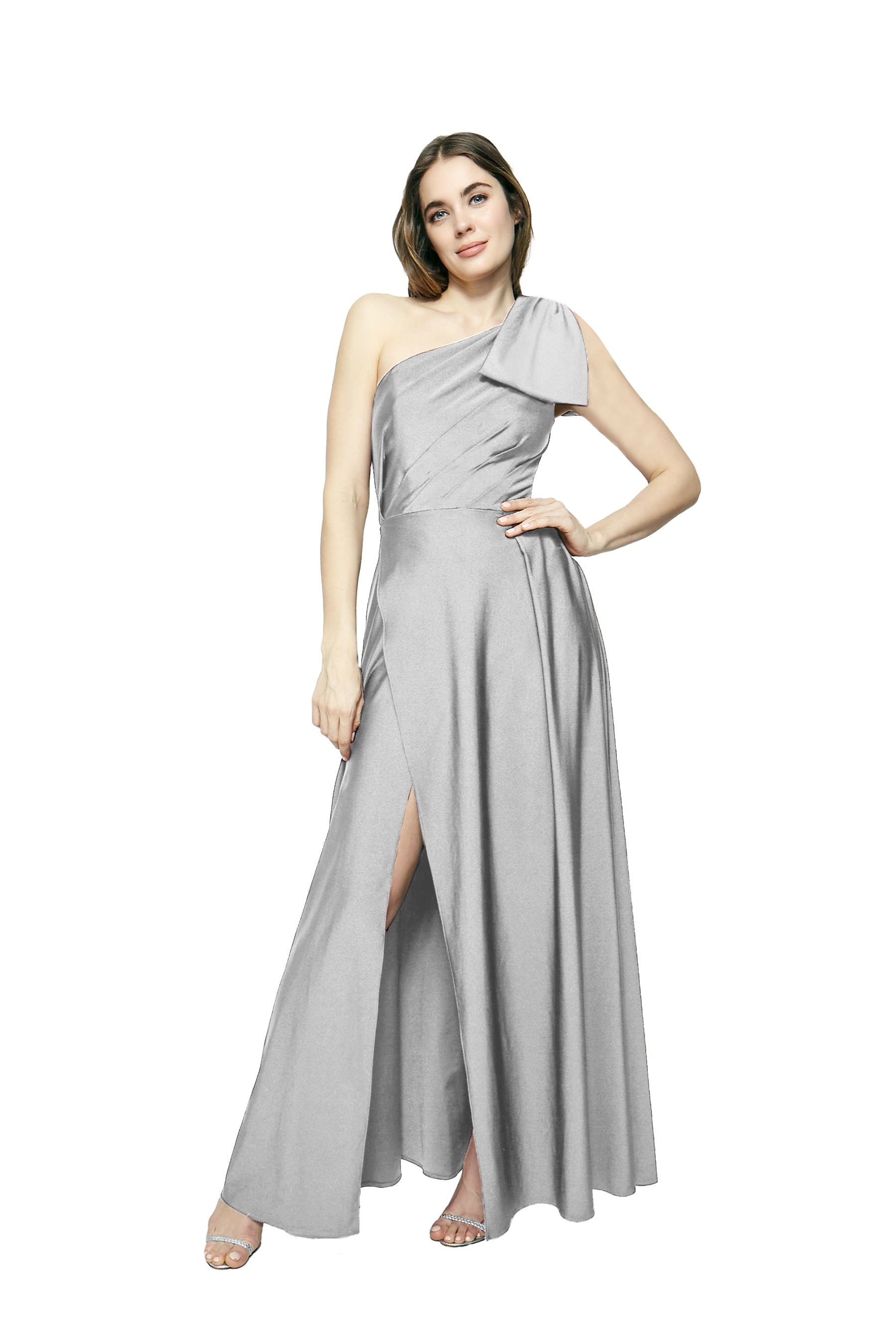 bari jay one shoulder bridesmaid dress Bari Jay 2603 Mikado One-shoulder Trumpet Bridesmaid Gown