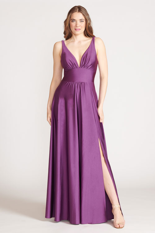 BlackBerry Colored Bridesmaid Dresses