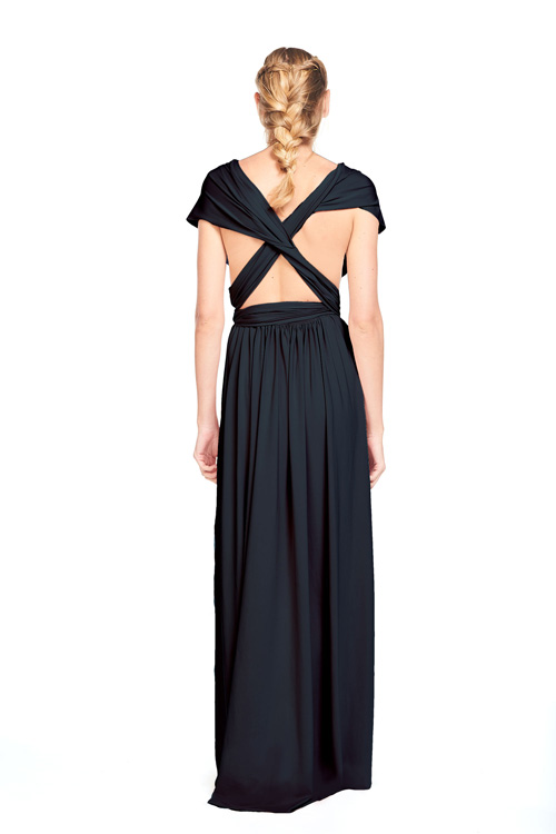 infinity dress sleeves cross back