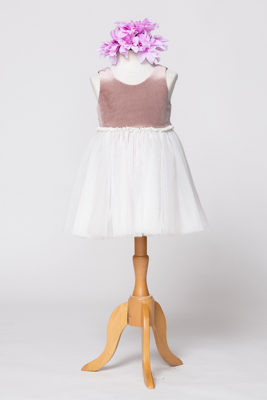  Jewel neckline flower girl dress